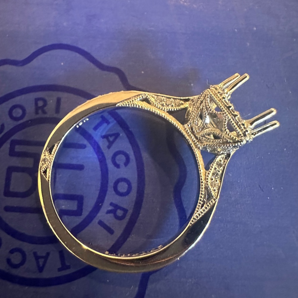 Tacori Dantela Princess Bloom Halo Engagement setting - refurbished and like new - Picture 9 of 15